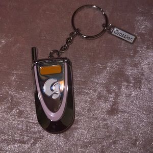 Glossier y2k 💗 pink flip phone keychain  #glossier #y2k new in bag